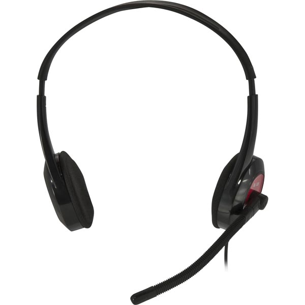 Deltaco Headset HL108, 4-pin 1x3.5mm, 1.8m, musta/punainen Deltaco Headset HL108, 4-pin 1x3.5mm, 1.8m, musta/punainen